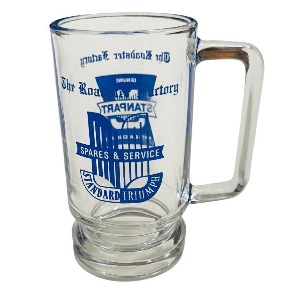 The Roadster Factory Vintage Clear Glass Mug - Stanpart, Standard Triumph